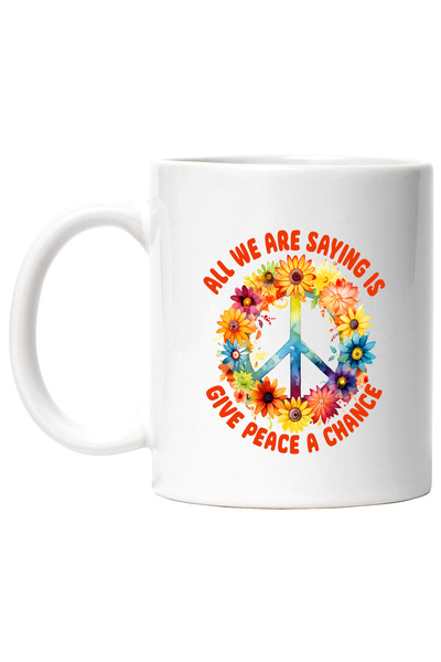 StoryGift Romania Cana cu semnul pacii cu mesajul "All we are saying is give ...