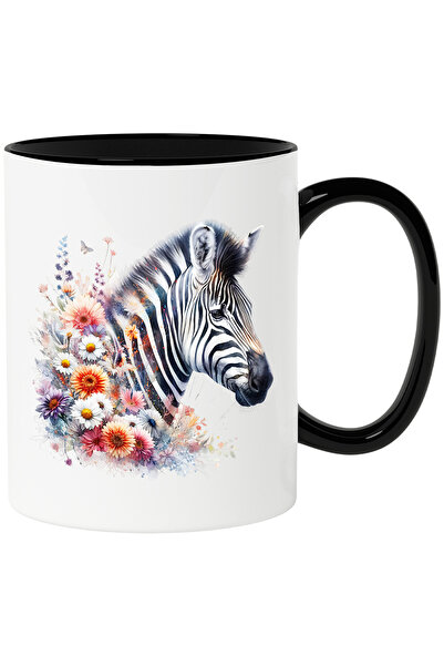 StoryGift Romania Cana cu o zebra serioasa | natura | ilustratie | flori | pl...