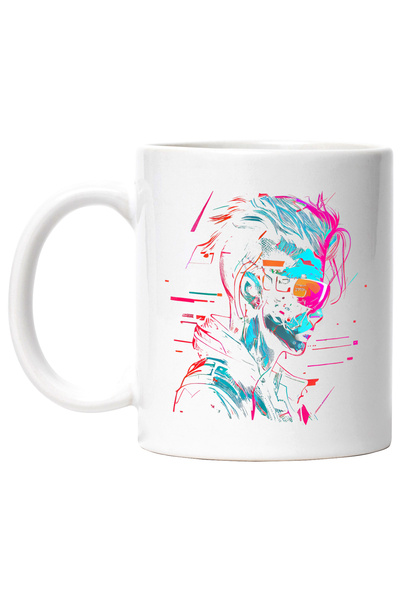 StoryGift Romania Cana Cu Cyberpunk, Glitch, Ochelari, Robot, SF, Jacheta, Mu...