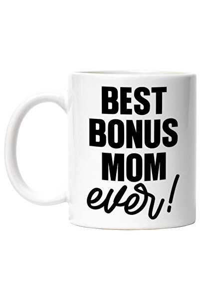 StoryGift Romania Cana pentru o mama foarte iubita si apreciata cu mesajul "Best bonus mom ever!" , Cu Maner Alb