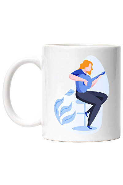 StoryGift Romania Cana Cu Chitara, Acustic, Scaun, Muzician, Multicolor 330 m...