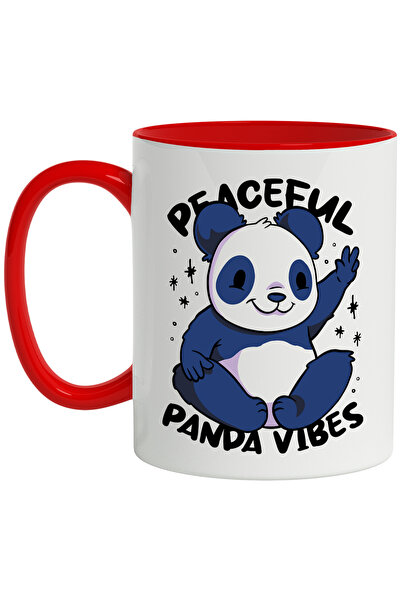 StoryGift Romania Cana Cu Mesaj In Engleza Peaceful Panda Vibes, Stele, Urs, ...