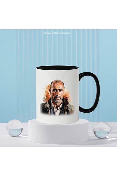 StoryGift Romania Mug With Liam Cunningham, Actor, Celebrity, Hollywood, Multicolor 330 ml, Ceram, With ,STG