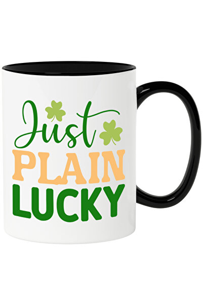 StoryGift Romania Cana cu trifoi si textul "Just plain lucky" - pur si simplu...
