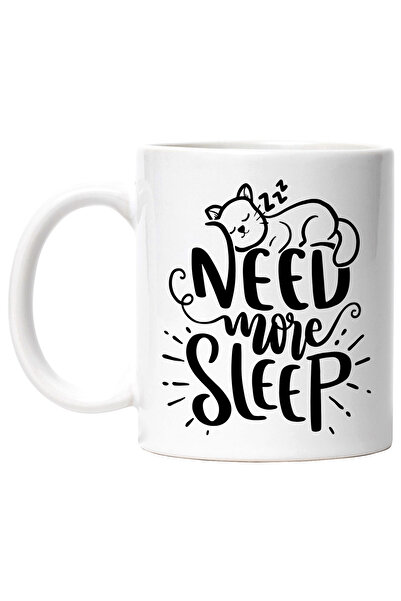 StoryGift Romania Cana cu o pisicuta care doarme si mesajul "Need more sleep"...