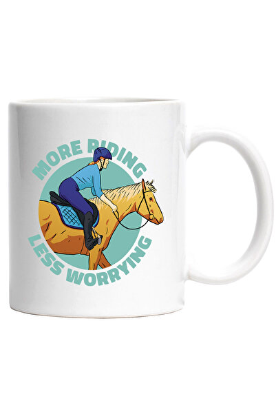 StoryGift Romania Cana Cu Mesaj In Engleza More Riding Less Worrying, Calarie...