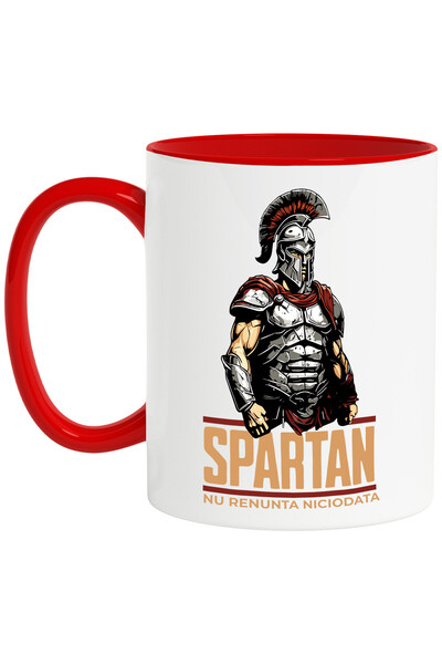 StoryGift Romania Cana cu Razboinic Cavaler Cu Armura DE Fier Cu Coif Text Sp...