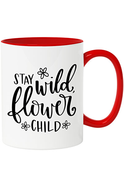 StoryGift Romania Cana Cu Text in Engleza Stay Wild Flower Child, Flori, Copi...
