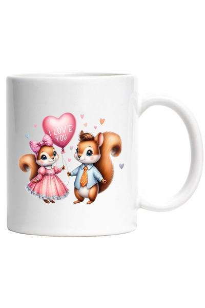 StoryGift Romania Cana cu 2 veverite fericite | ilustratie | Valentine's Day ...
