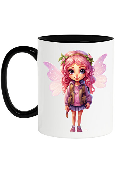 StoryGift Romania Cana cu o fetita cu aripi de zana | ilustratie | par roz | ...