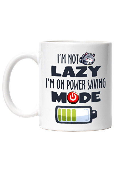 StoryGift Romania Cana cu mesajul "I'm not lazy, I'm on power saving mode", i...