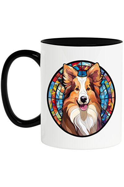 StoryGift Romania Cana cu un catel bucuros, in stil mozaic, jucaus, pentru iu...