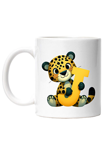 StoryGift Romania Cana cu un jaguar cu litera "J", ilustratie, pentru copii, ...