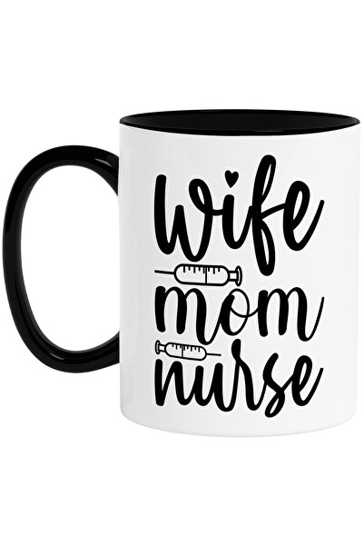 StoryGift Romania Cana cu seringi si mesajul in engleza "Wife, mom, nurse" - ...