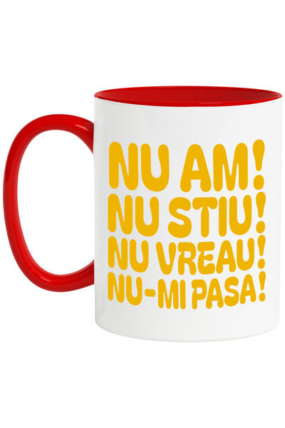 StoryGift Romania Cana cu Mesaj Negativ in Limba Romana text Nu Am Nu Stiu Nu...