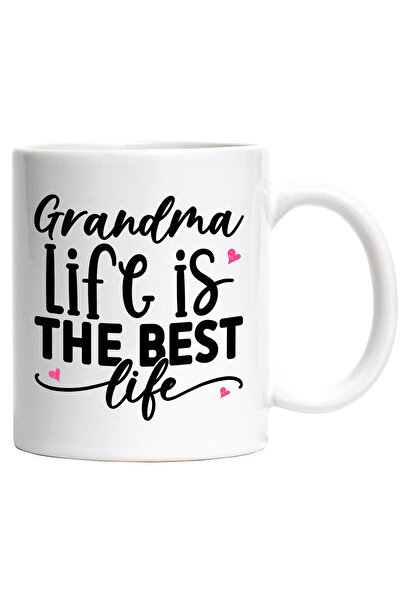 StoryGift Romania Cana cu inimioare si mesajul "Viata de bunica este cea mai ...