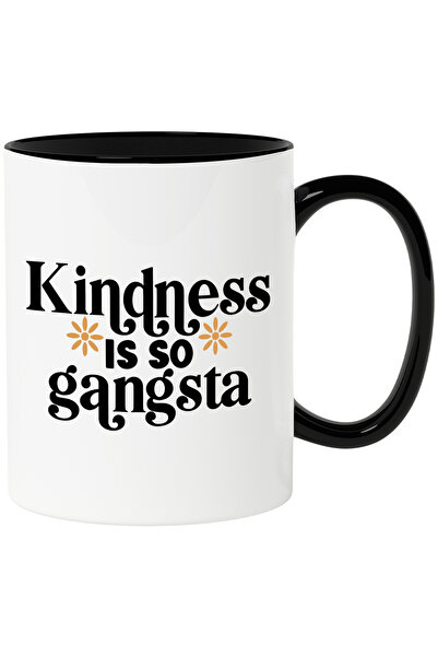 StoryGift Romania Cana cu floricele portocalii si textul "Bunatatea e atat de...