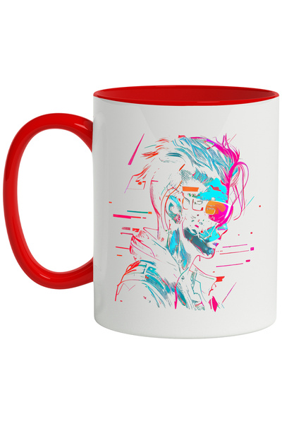 StoryGift Romania Cana Cu Cyberpunk, Glitch, Ochelari, Robot, SF, Jacheta, Mu...