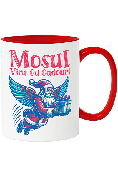 StoryGift Romania Cana cu Mos Cu aripi Inger Si cadou Colorat Text Mosu Vine ...