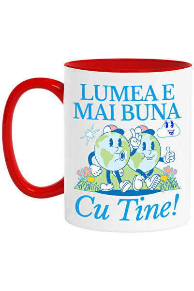 StoryGift Romania Cana cu Planeta Pamant Prieteni Veselie Natura Text Lumea E...