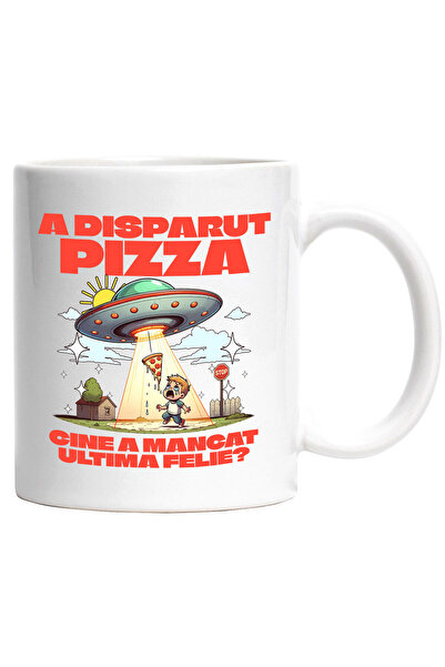 StoryGift Romania Cana cu Nava Spatiala Curte Copil Cu Felie DE Pizza Rapire ...