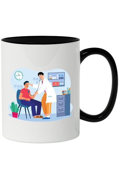 StoryGift Romania Cana Cu Doctor, Pacient, Cabinet, Ceas, Halat, Medicamente,...