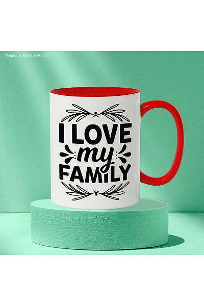 StoryGift Romania Mug for those who truly love their families - safety with Red Handle, With M,STG