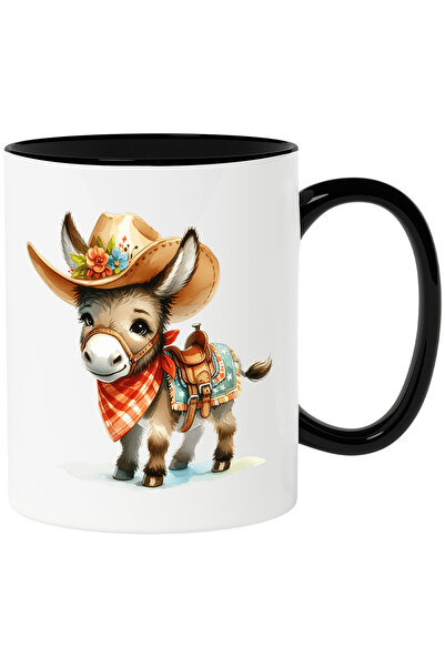 StoryGift Romania Cana cu un magar care poarta o palarie de cowboy | ilustrat...