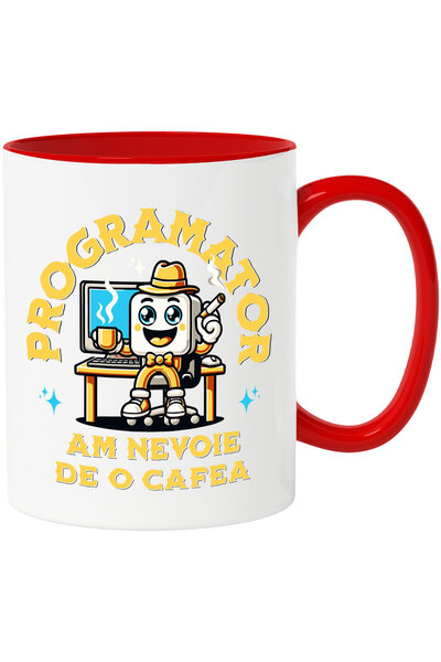 StoryGift Romania Cana cu Animatie iubitorii De Calculator Cafea Si tigara Pr...