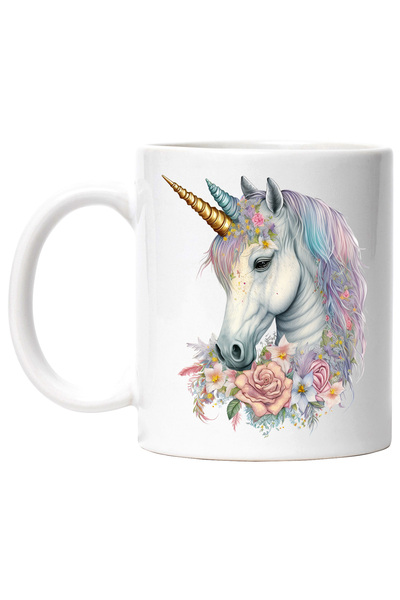 StoryGift Romania Cana cu un unicorn putin trist | multe floricele | trandafi...