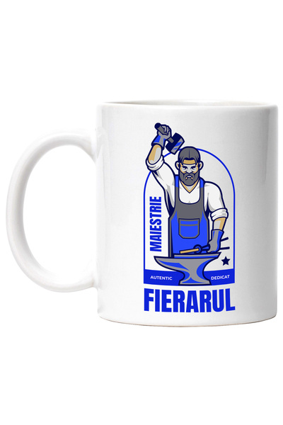 StoryGift Romania Cana cel mai bun Tatal-fierar dad familie, 330ml, Ceramic c...