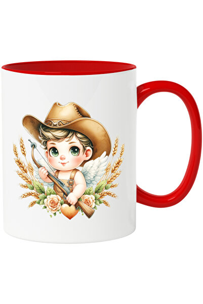 StoryGift Romania Cana cu un bebelus cu aripi | ilustratie | palarie de cowbo...