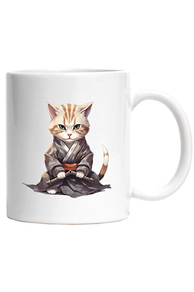 StoryGift Romania Cana cu o pisicuta samurai | ilustratie | Japonia | traditi...