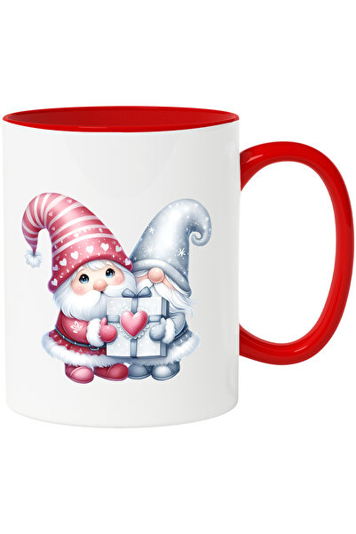 StoryGift Romania Cana cu 2 pitici care tin un cadou | ilustratie | caciuli |...