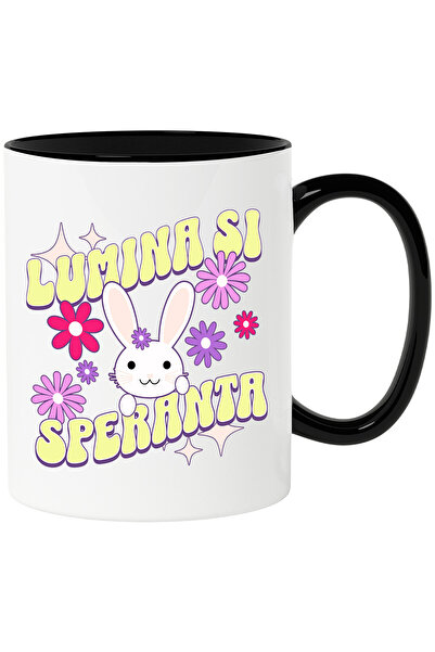 StoryGift Romania Cana cu Iepure Cu Floare Si Urechi Lungi Text Lumina Si Spe...