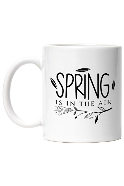 StoryGift Romania Cana cu floare si cu mesajul in engleza "Spring is in the a...
