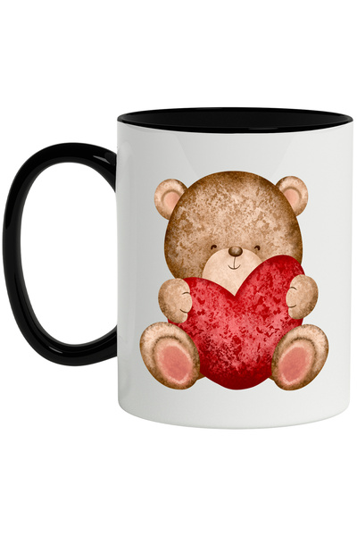 StoryGift Romania Cana Cu Ursulet De Plus, Inima, Iubire, Animal, Multicolor ...