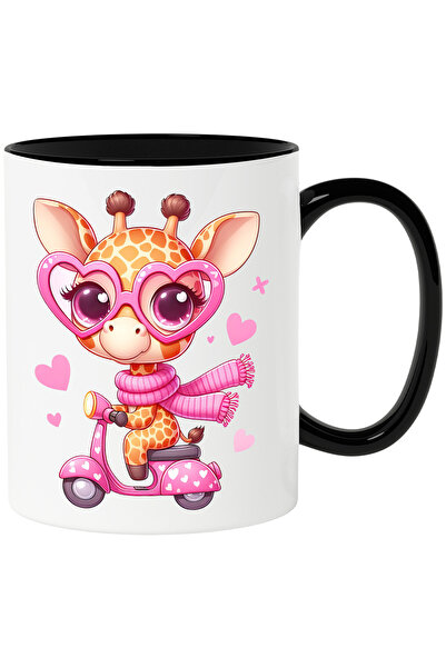 StoryGift Romania Cana cu o girafa care se plimba cu scuterul | ilustratie | ...