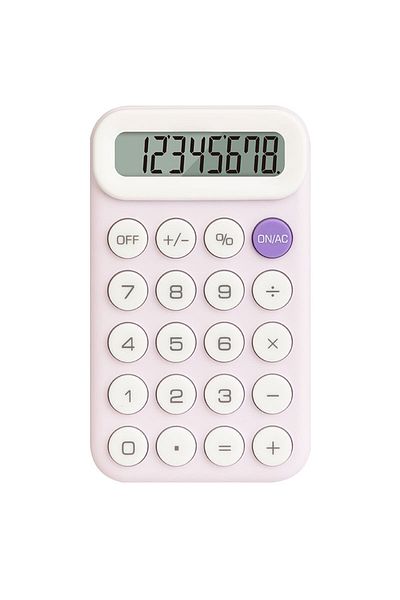 Deli Calculator Pocket 8 Digits M10 Pink Deli