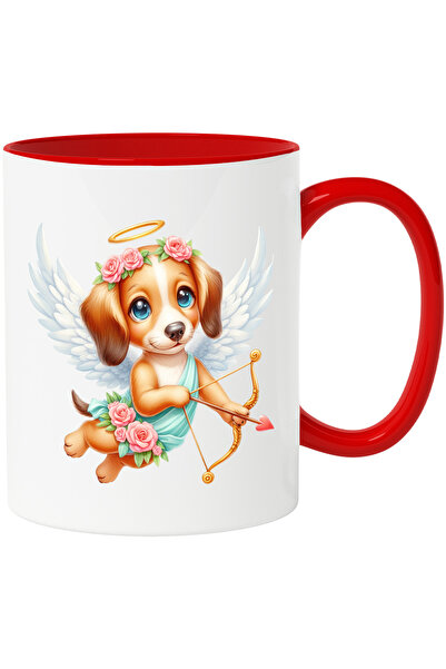 StoryGift Romania Cana cu un catel vesel cu ochi verzi care trage cu arcul | ...