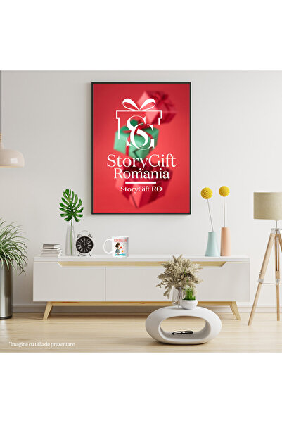 StoryGift Romania Cana Cu Fata Stil Desene Animate Cu Breton Inima, Porumbel Alb, Text Romantism, , Cu ,stg
