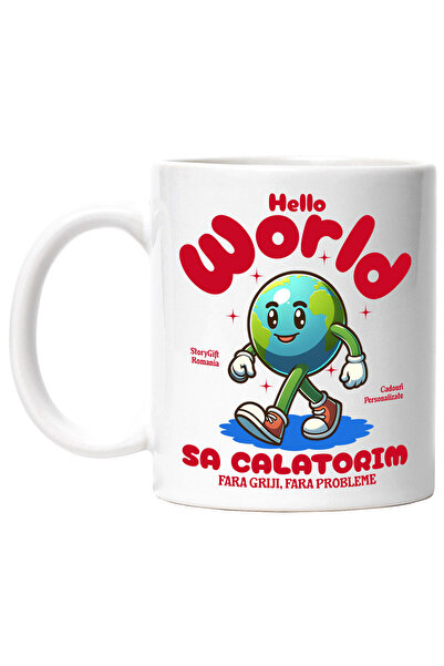 StoryGift Romania Cana cu Pamant animatie Cu adidasi Rosii, Text Hello World ...