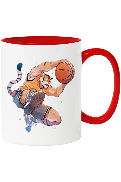 StoryGift Romania Cana cu un tigru care joaca baschet | ilustratie | sport | ...