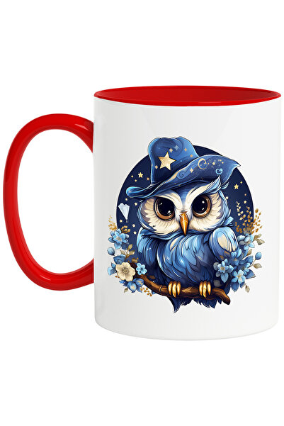 StoryGift Romania Cana cu o bufnita, ilustratie, palarie de vrajitoare, stelu...