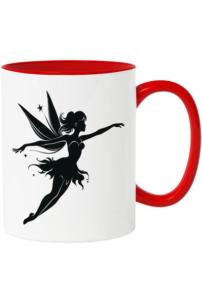 StoryGift Romania Cana cu o zana din povesti - magie cu Maner Rosu, Cu Maner ...