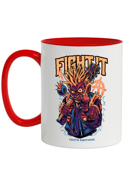 StoryGift Romania Cana Cu Mesaj In Engleza Fight It, Maimuta, Anarhie, Bata, ...