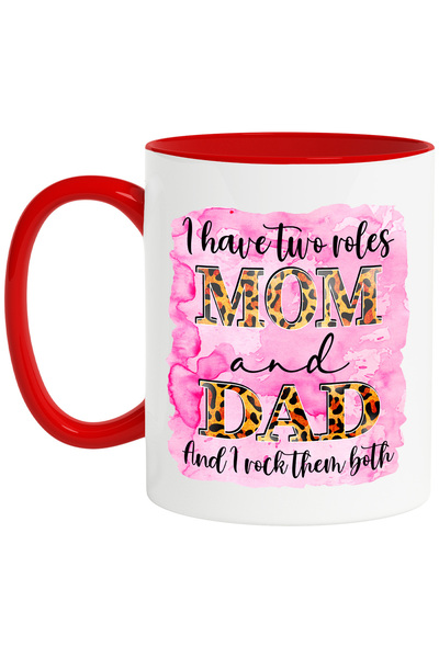 StoryGift Romania Cana cu mesajul "I have two roles: Mom and dad; and I rock ...