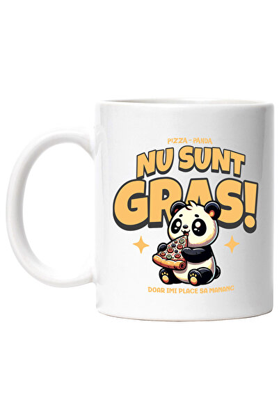 StoryGift Romania Cana Nu Sunt Gras - Doar imi place sa mananc, Panda, 330ml,...