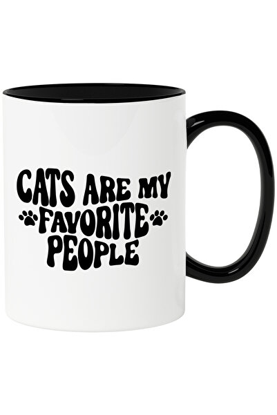 StoryGift Romania Cana cu labute si mesajul "Pisicile sunt oamenii mei favori...