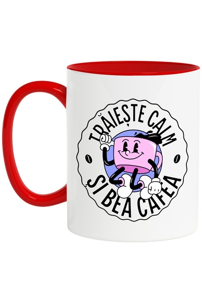 StoryGift Romania Cana Traieste calm, bea cafea ceasca fericita energie, 330m...